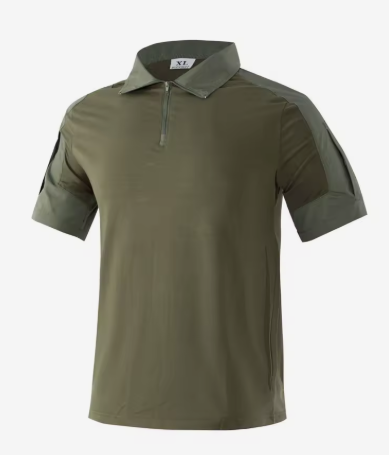 Multi-Color Tactical Half-Zip Polo Shirt